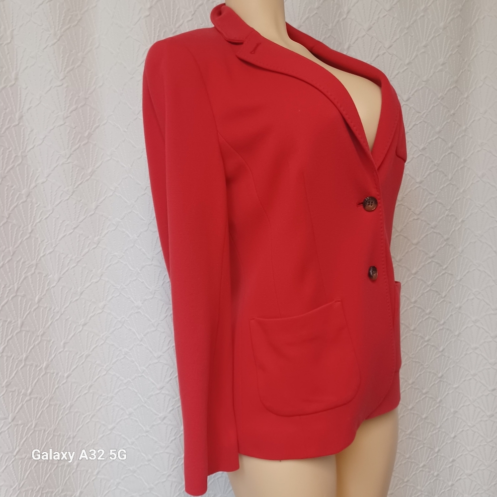 Talbots Vibrant Red Blazer elegance and comfort  Size 8 - Picture 6 of 16
